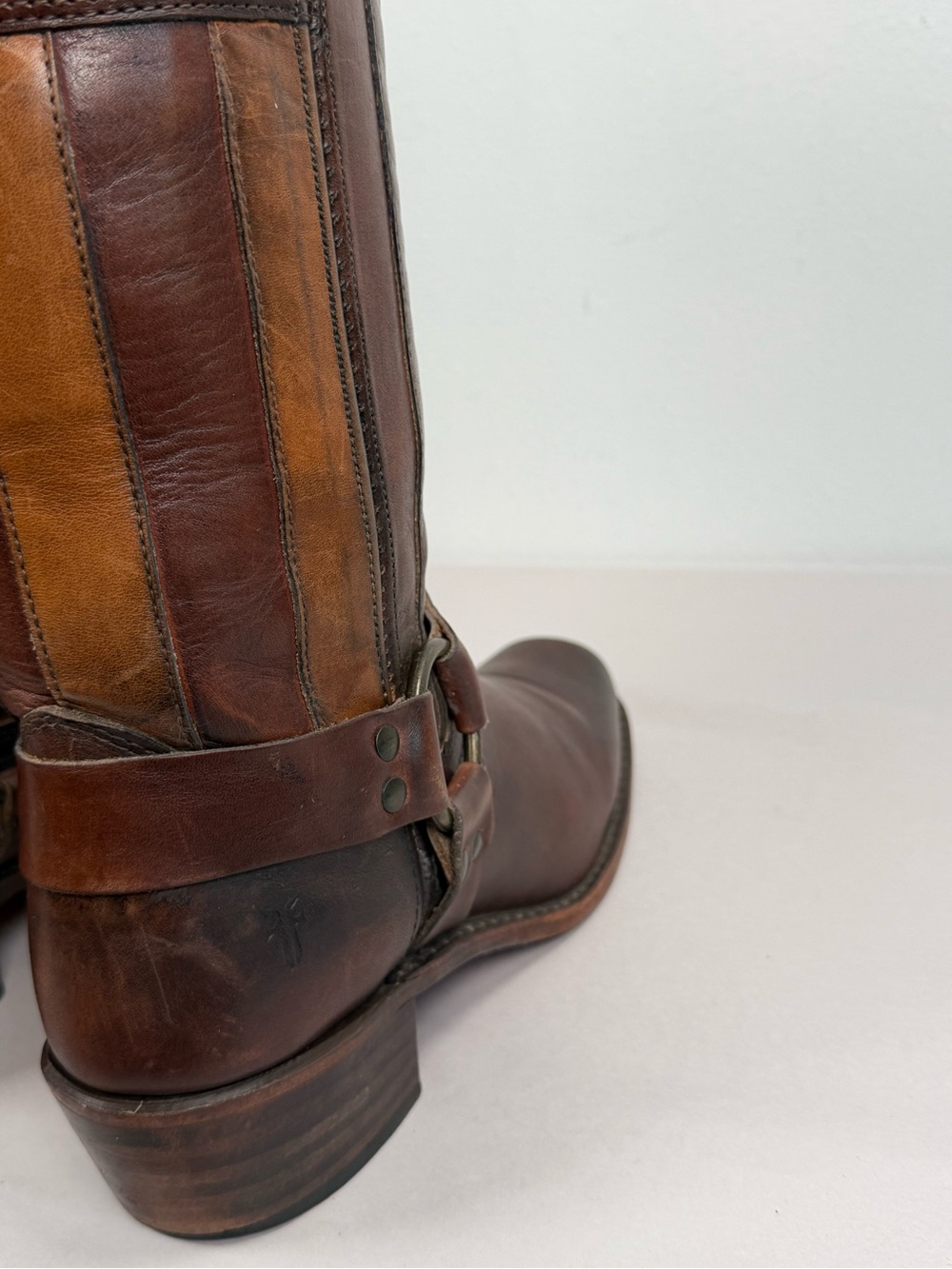 Women’s Frye Harness Boots Size 8 M Brown Leather 150th 75158-DBN Made In USA - Picture 12 of 16